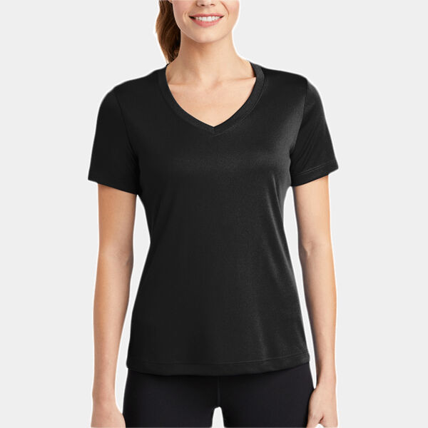Black Ladies V Neck Competitor™ Tee Thumbnail