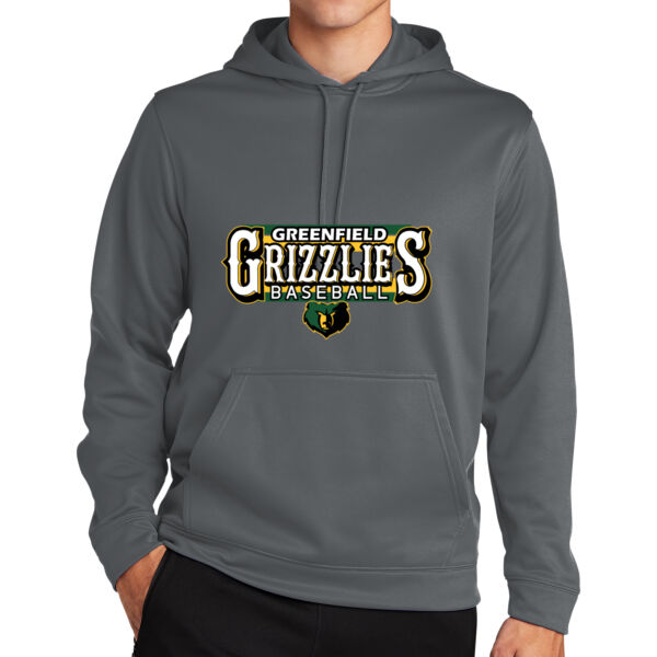 Dark Grey Sport Wick ® Fleece Hooded Pullover Thumbnail