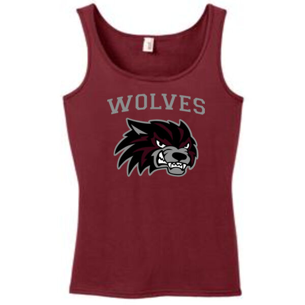 Wolves Football Ladies Maroon Tank Top Thumbnail