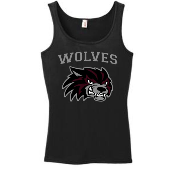 Wolves Football Ladies Black Tank Top Thumbnail