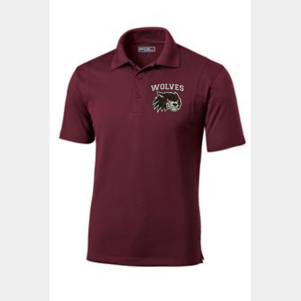 Wolves Football Embroidered Maroon ST650 Polo Shirt Thumbnail