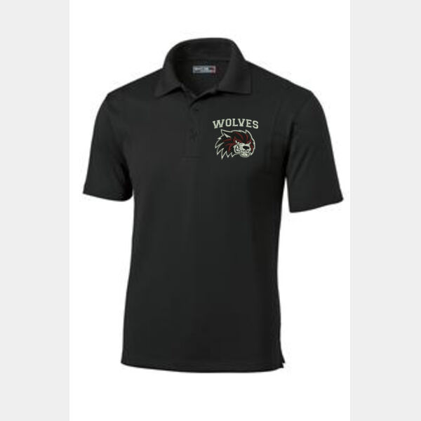 Wolves Football Embroidered Black ST650 Polo Shirt Thumbnail