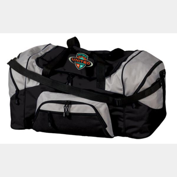 Black United Lacrosse Color Block Sport Duffel. Thumbnail