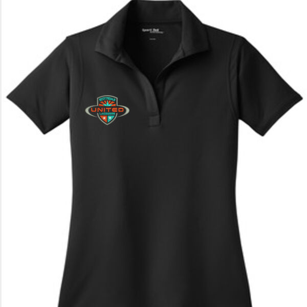 Ladies Micropique Sport-Wick® Black Polo Thumbnail