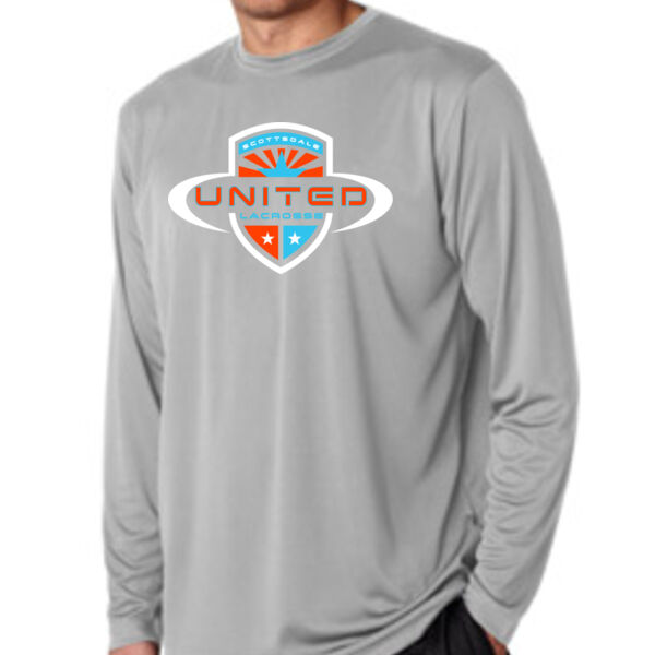 Grey Performance Interlock Long-Sleeve Shirts Thumbnail