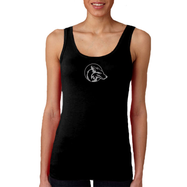 Black Ladies Tank Top Coyotes Football Thumbnail