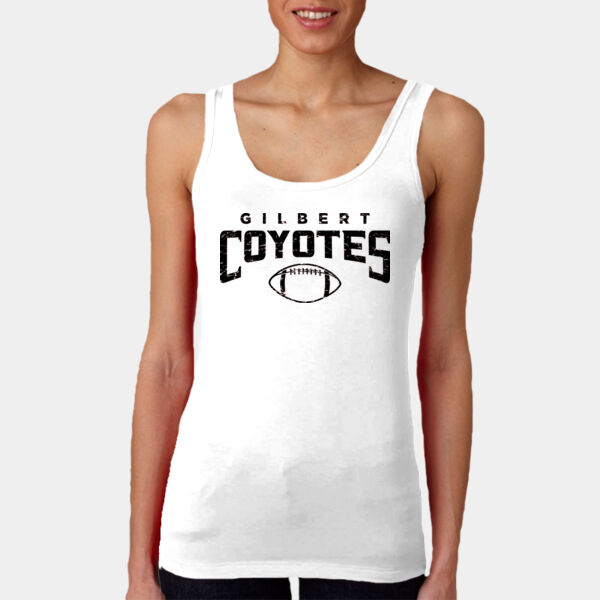 White Ladies Tank Top Coyotes Football Thumbnail