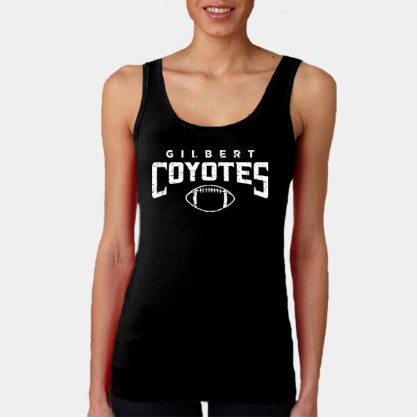 Black Ladies Tank Top Coyotes Football Thumbnail
