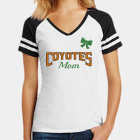 Black Ladies Game V-Neck Tee Thumbnail