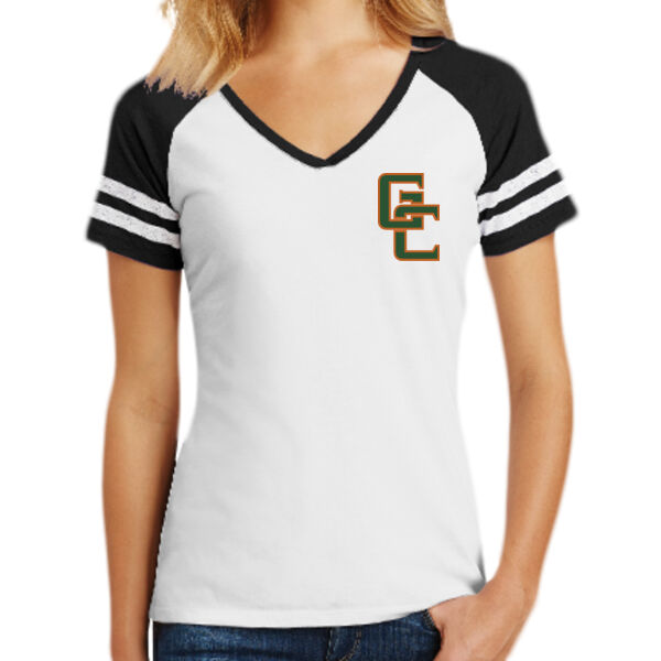 White Ladies Game V-Neck Tee Thumbnail