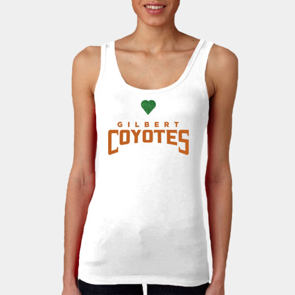 White Ladies Tank Top Coyotes Football Thumbnail