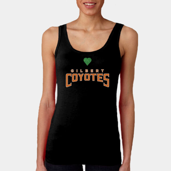 Black Ladies Tank Top Coyotes Football Thumbnail