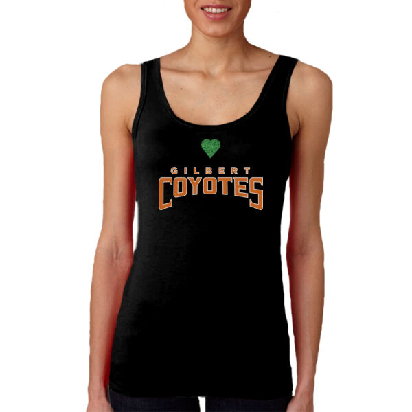 Black Ladies Tank Top Coyotes Football Thumbnail