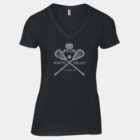 Ladies Black V-Neck Thumbnail