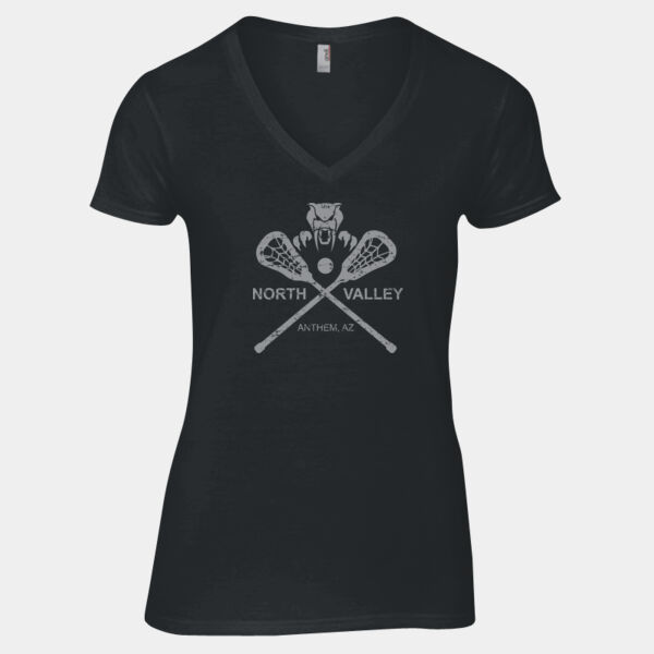 Ladies Black V-Neck Thumbnail