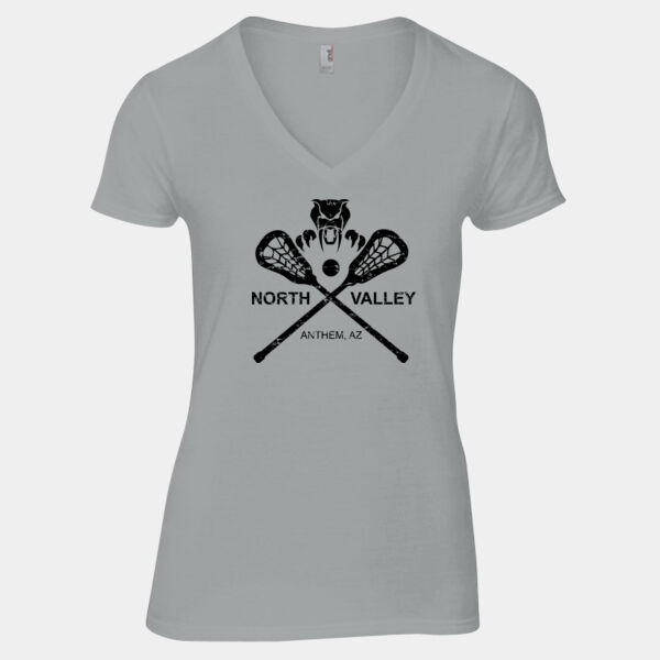 Ladies Grey V-Neck Thumbnail