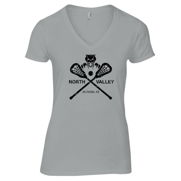Ladies Grey V-Neck Thumbnail