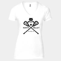 Ladies White V-Neck Thumbnail