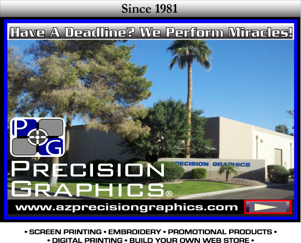 Precision Graphics, Azprecisiongraphics, tshirt, shirt, screenprinting, t-shirt, custom promotional products, embroidery phoenix